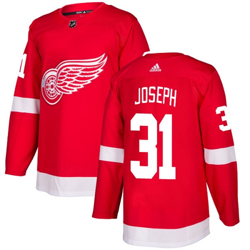 Adidas Men Detroit Red Wings #31 Curtis Joseph Red Home Authentic Stitched NHL Jersey